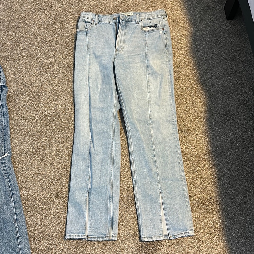 Abercrombie jeans with slit in front